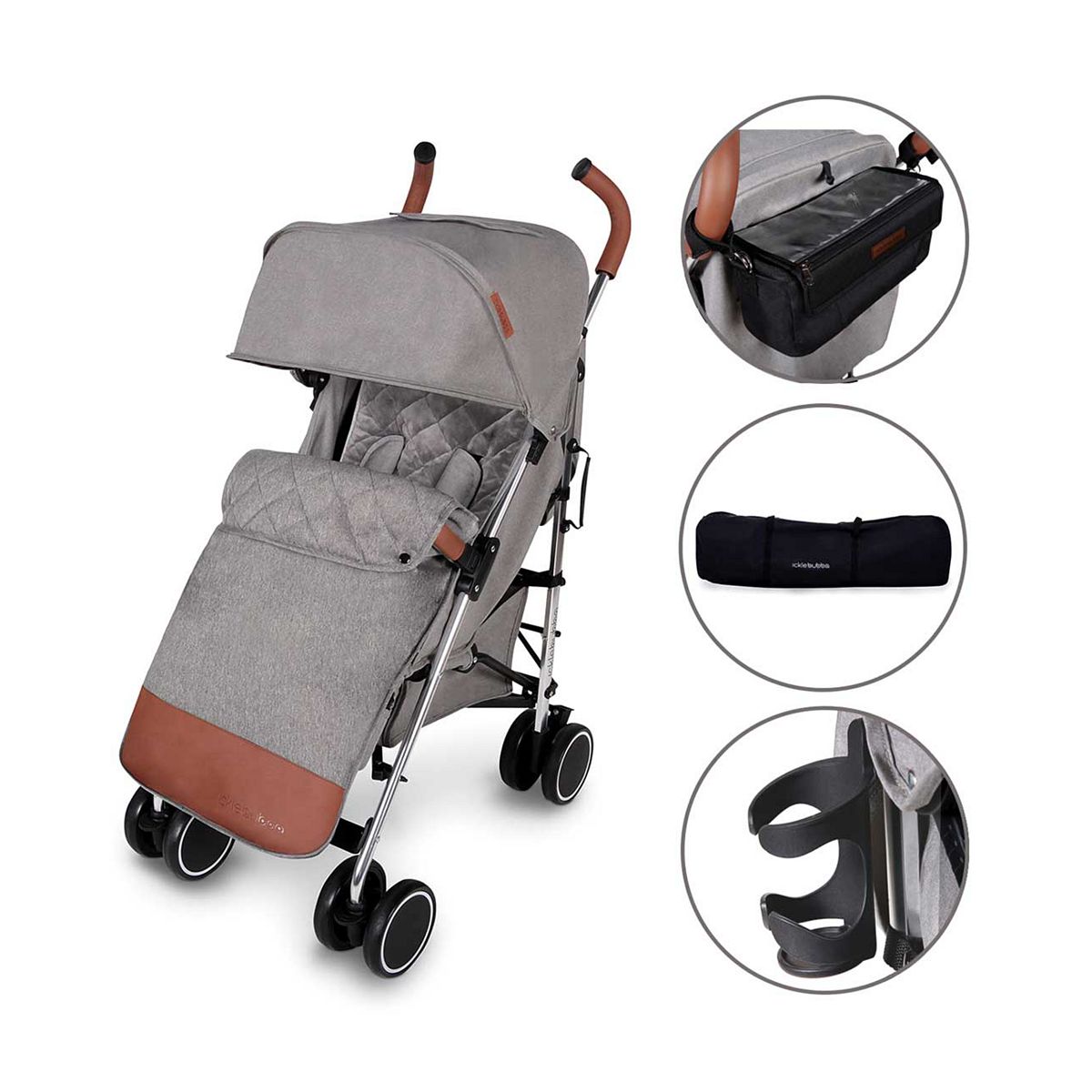 Ickle Bubba Discovery Prime Pushchair Silver Colour And Grey