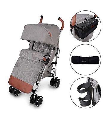 Ickle Bubba Discovery Prime pushchair silver colour and grey