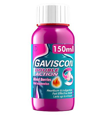 Gaviscon Double Action Mixed Berries Flavour Oral Suspension 150ml