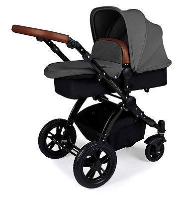 Ickle Bubba Stomp V3 2 in 1 carrycot & pushchair black/graphite grey