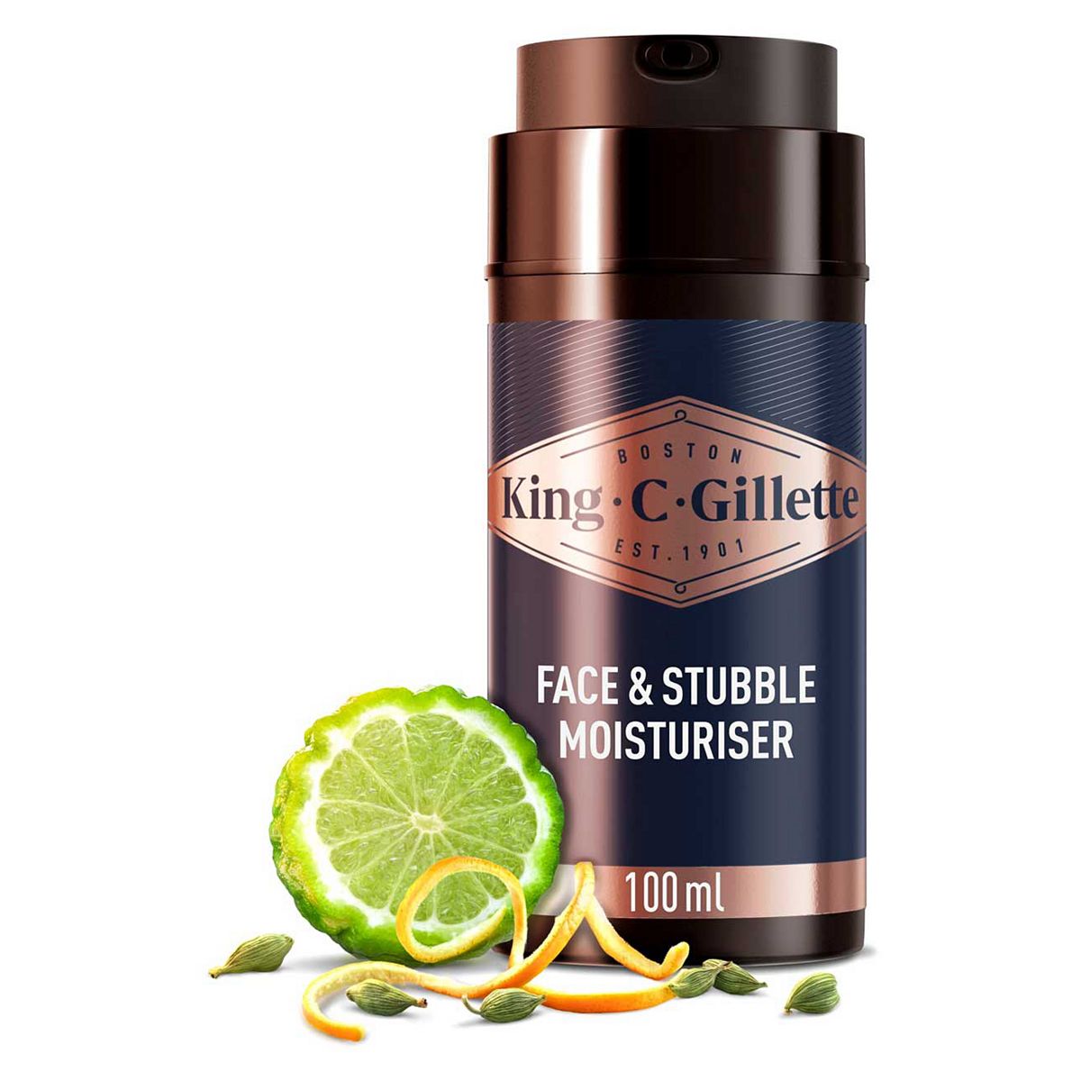 King C . Gillette Face & Stubble Moisturiser 100ml