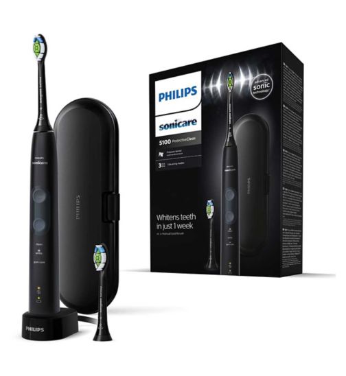 Philips Sonicare ProtectiveClean 5100 Electric Toothbrush with Travel Case - Black HX6850/47