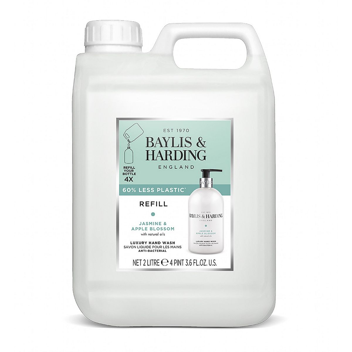 Baylis & Harding Jasmine & Apple Blossom Anti-Bacterial Hand Wash 2 Litre Refill