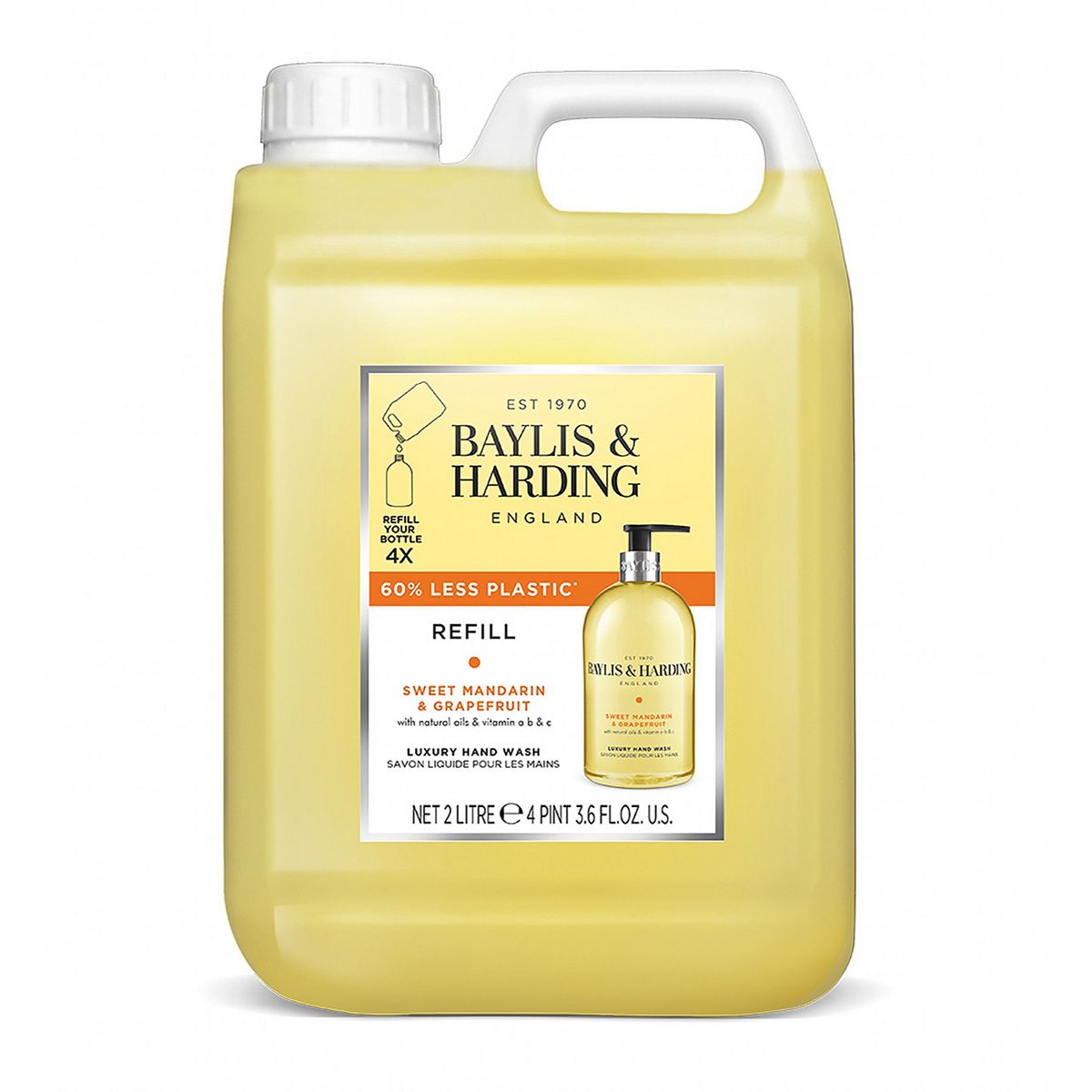 Baylis & Harding Sweet Mandarin & Grapefruit Hand Wash 2 Litre Refill
