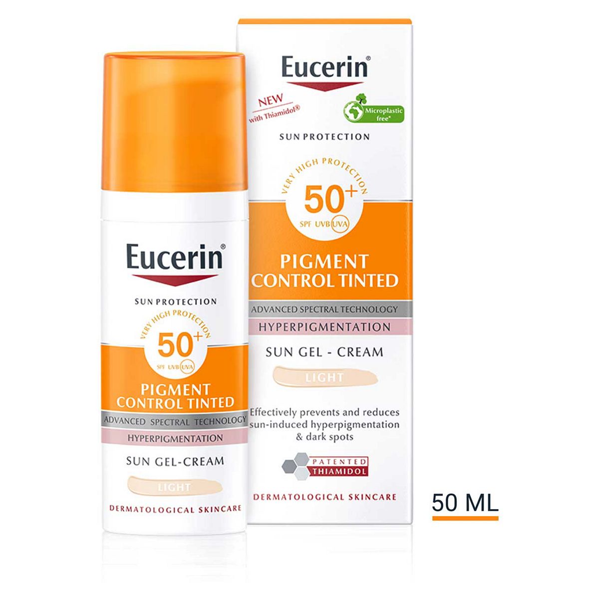 Eucerin Sun Pigment Control Tinted Facial Fluid Spf50+ Light 50ml