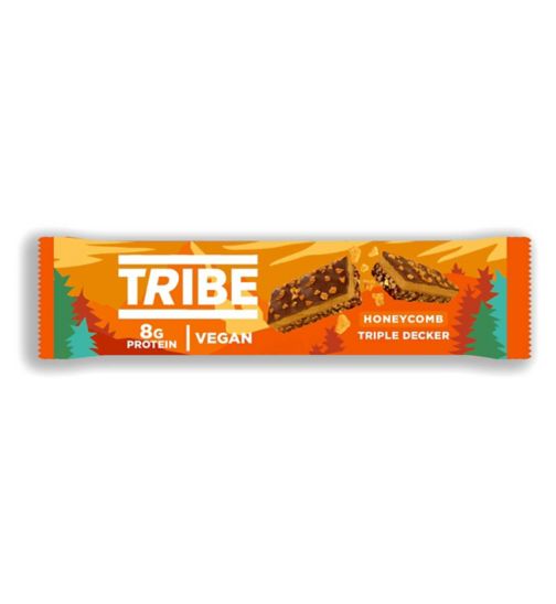 TRIBE Plant Protein Vegan Honeycomb Triple Decker Bar 40g