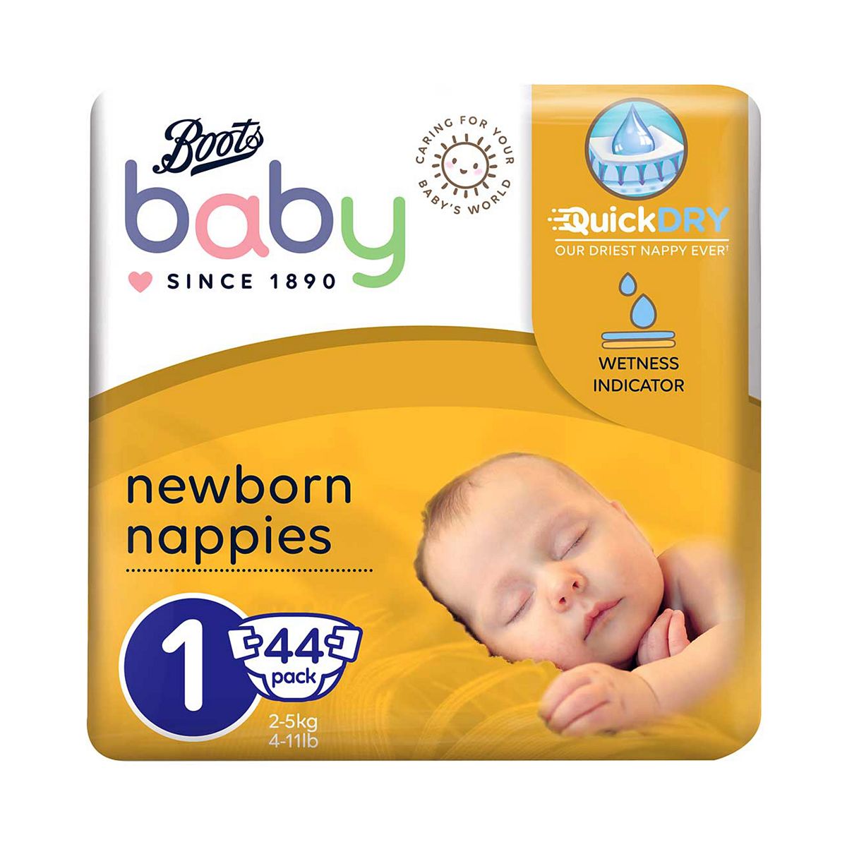   Baby Nappies New Born Size 1 Carry Pack 44S