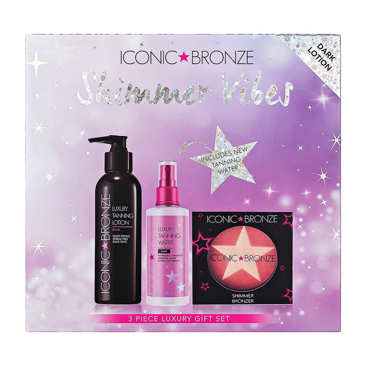 Iconic Bronze Shimmer Vibes Dark Lotion Set