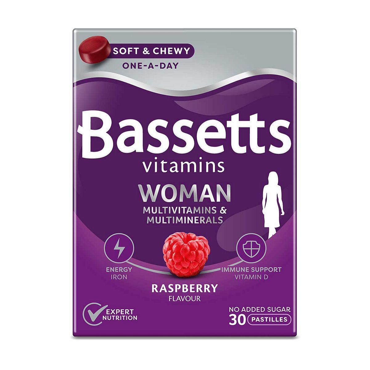 Bassett's Woman Multivitamins & Multiminerals Raspberry Flavour 30 Gummy Pastilles