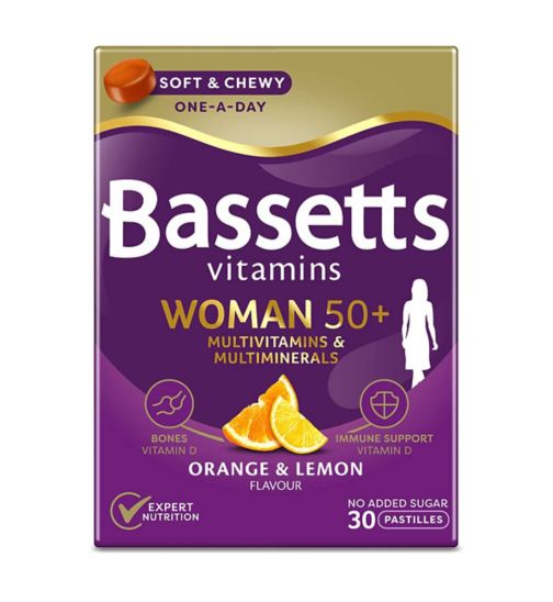 Bassetts Vitamins Woman 50+ Orange & Lemon Flavour – 30 Pastilles
