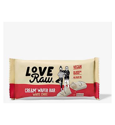 Love Raw Vegan Cream Filled Wafer Bars White Chocolate 45g