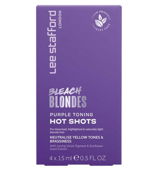 Lee Stafford Bleach Blondes Purple Toning Hot Shots 4 x 15ml