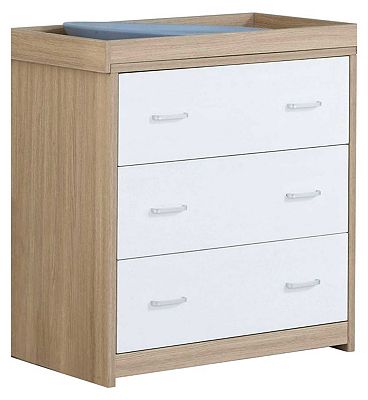 Babymore Luno Veni Chest Changer - Oak White