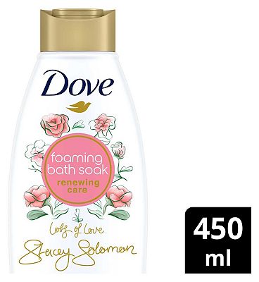 Dove Renewing Care Bath Soak Peony and Rose 450ml | Boots