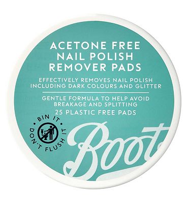 Boots Acetone Free Nail Polish Remover Pads 25s