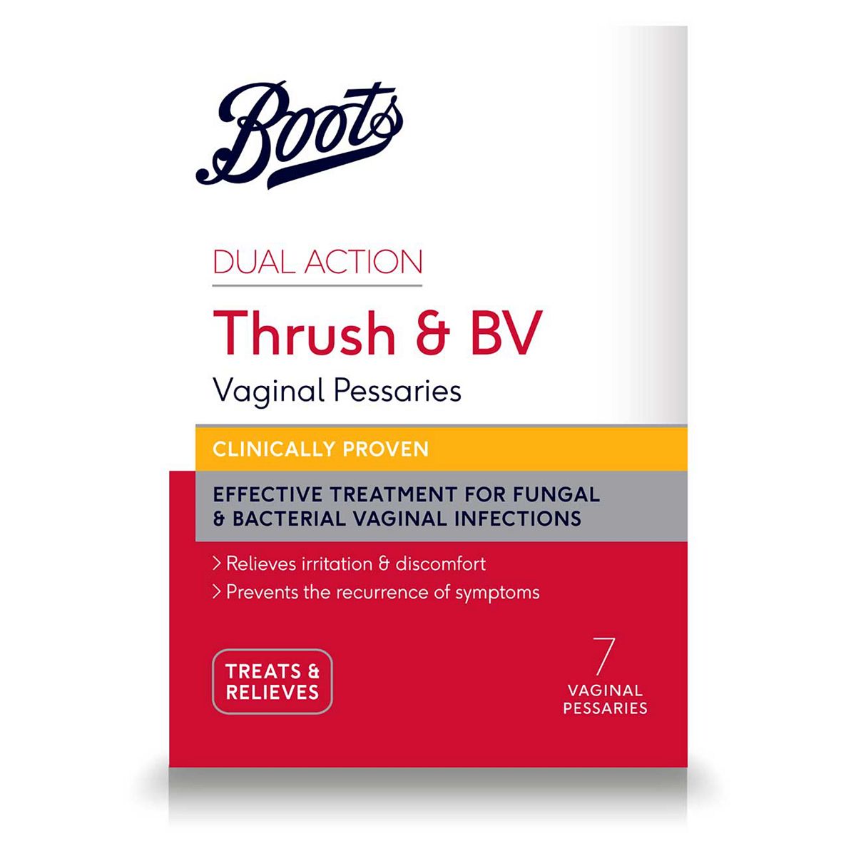   Dual Action Thrush & Bv Pessaries 7S
