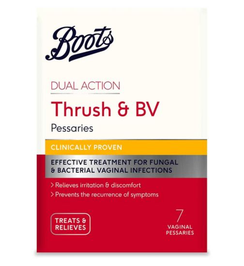Boots Dual Action Thrush & BV Pessaries 7s