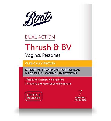 Boots Dual Action Thrush & BV Pessaries 7s