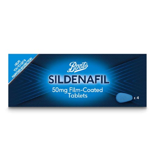 Boots Sildenafil 50mg Film-Coated Tablets - 4 Tablets