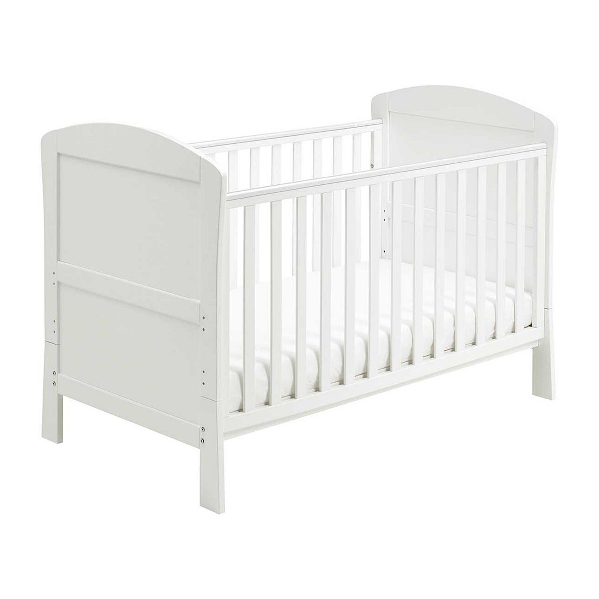 Babymore Aston Dropside Cot Bed - White