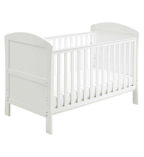 Babymore Aston Dropside Cot Bed - White