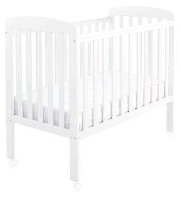 Babymore Space Saver Cot with Wheels White Boots