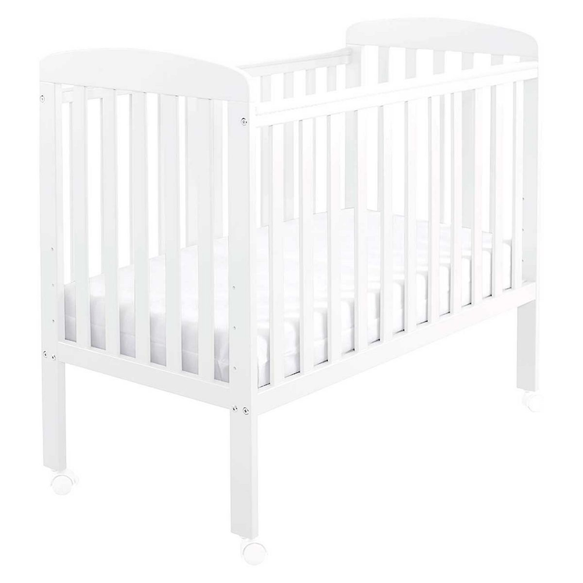 Babymore Space Saver Cot With Wheels - White