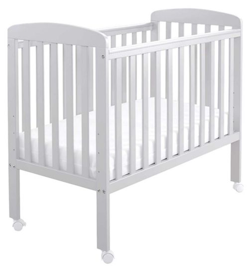 Babymore Space Saver Cot with Wheels - Grey