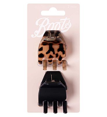 Boots Tort and Black Jaw Clip 2 pk
