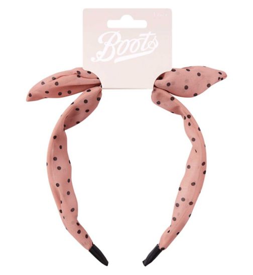 Boots Pink Print Headband