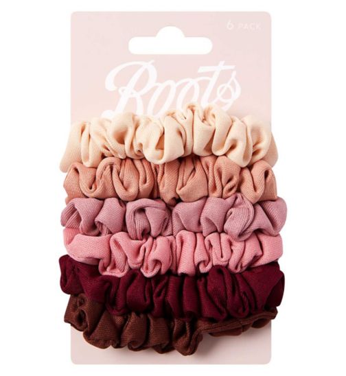 Boots Multipack Scrunchies 6 pk Assorted