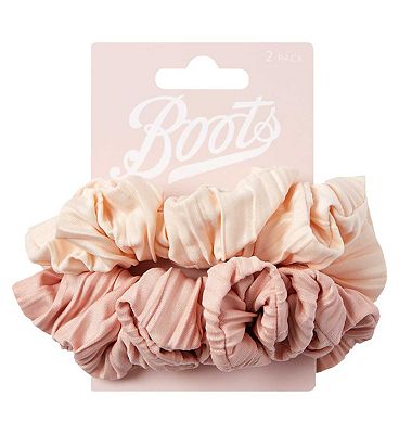 Boots Satin Fabric Scrunchies 2 pk