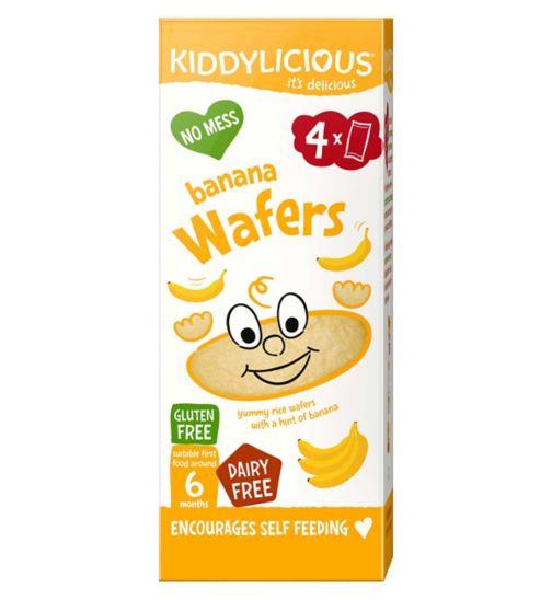 Kiddylicious Banana Mini Wafers 4x4g