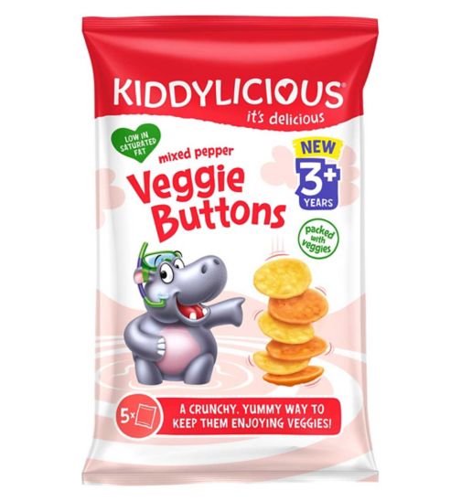 Kiddylicious Mixed Pepper Veggie Buttons 5x8g
