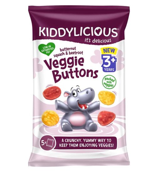 Kiddylicious Butternut Squash and Beetroot Veggie Buttons 5x8g