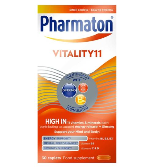 Pharmaton Vitality11 Food Supplement Caplets 30