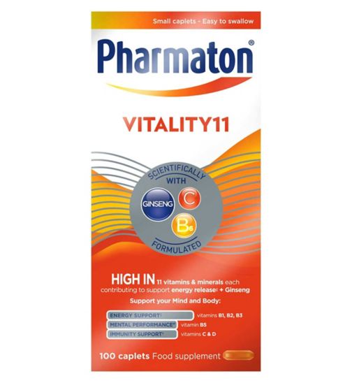 Pharmaton Vitality11 Food Supplement Caplets 100