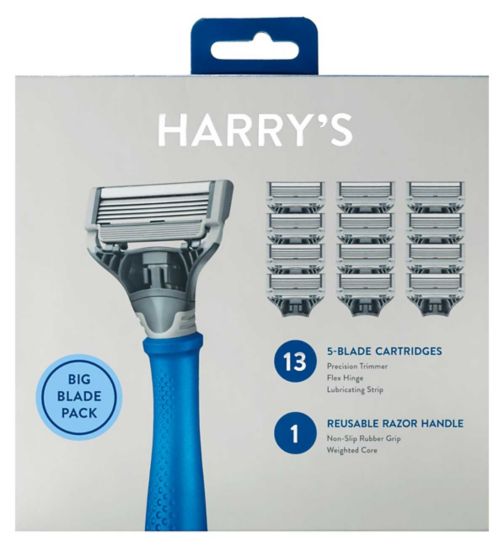 Harry's Truman Razor Shave Set with 13 Blades - Indigo Blue