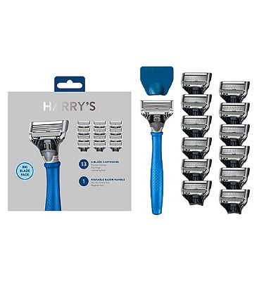 Harry's Men's Razor + 13 Blades - Indigo Blue