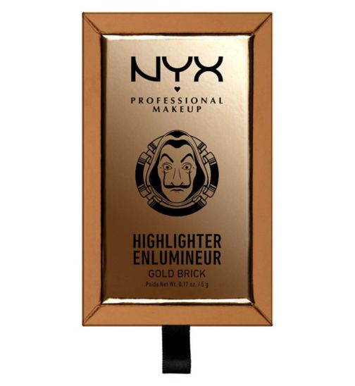 NYX Professional Makeup x Netflix Money Heist Limited Edition Gold Bar Powder Highlighter Classic Gold