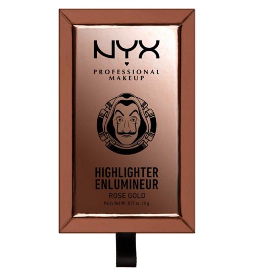 NYX Professional Makeup x Netflix Money Heist Limited Edition Gold Bar Powder Highlighter Rose Gold
