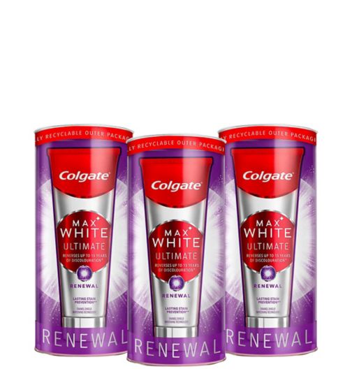 Colgate Max UR Whitening Toothpaste 75ml;Colgate Max White Ultimate Renewal Whitening Toothpaste 75ml;Colgate Max White Ultimate Renewal Whitening Toothpaste 75ml x 3