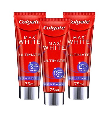 Click to view product details and reviews for Colgate Max White Ultimate Renewal Whitening Toothpaste 75ml X 3.