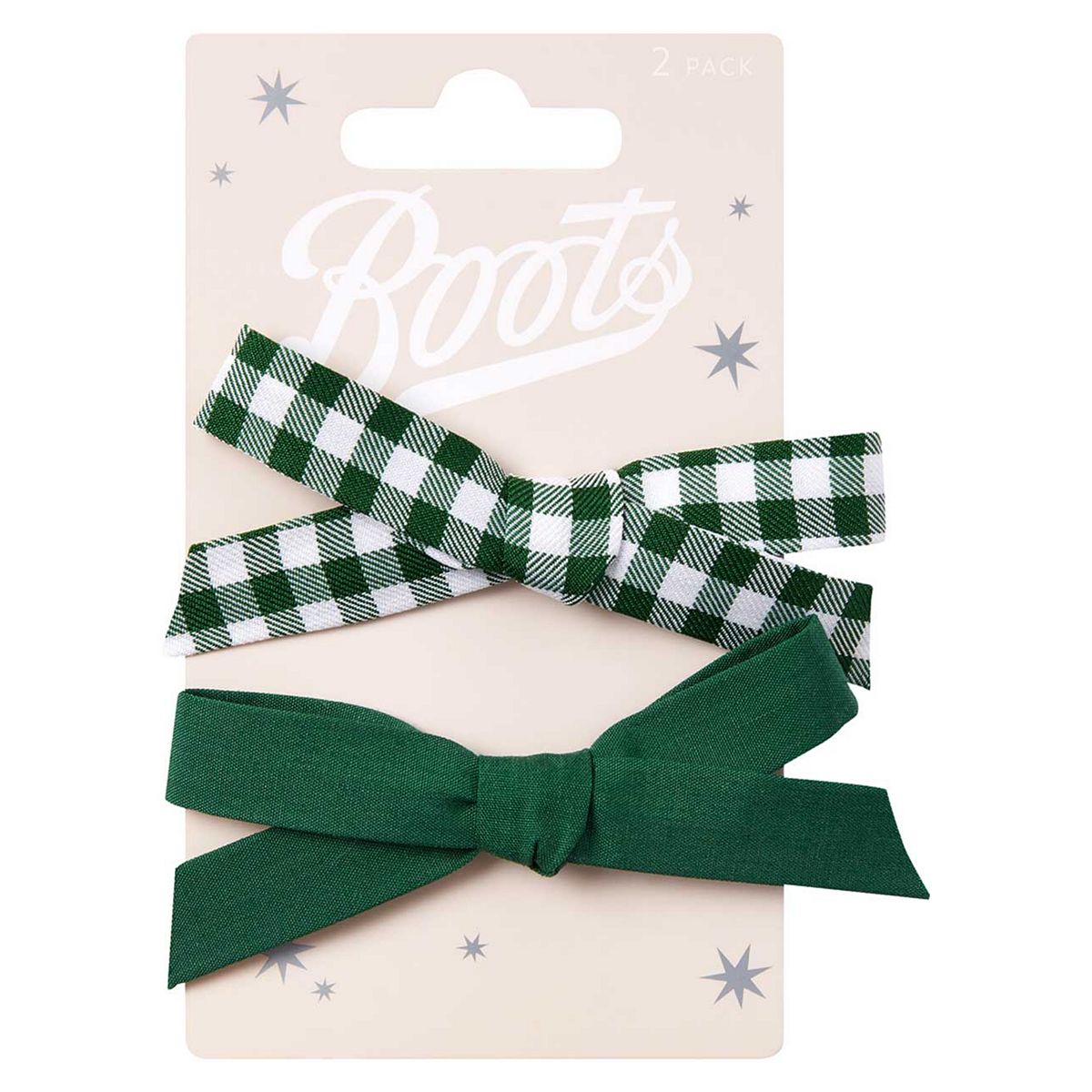   Kids Green And White Gingham Bow Clip Multicolor