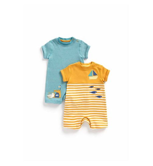 Baby Boys Mothercare Knitted Romper Striped NB to 9 months RRP £16.00 M