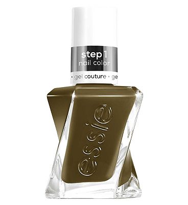 Image of Essie Gel Couture 540 Totally Plaid Neutral Olive Green Colour, Longlasting High Shine Nail Polish 13.5 ml