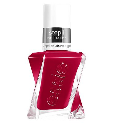Image of Essie Gel Couture 541 Chevron Trend Deep Magenta Red Colour, Longlasting High Shine Nail Polish 13.5ml