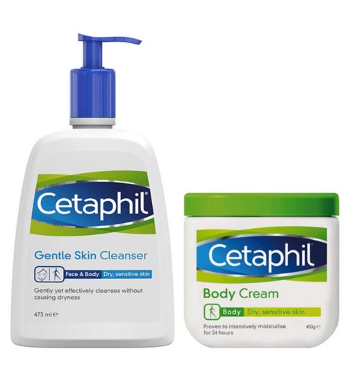 Cetaphil Body Cream 450g;Cetaphil Cleanse & Hydrate Bundle;Cetaphil Gentle Skin Cleanser 473ml;Cetaphil body cream 450g;Cetaphil gentle skin cleanser 473ml