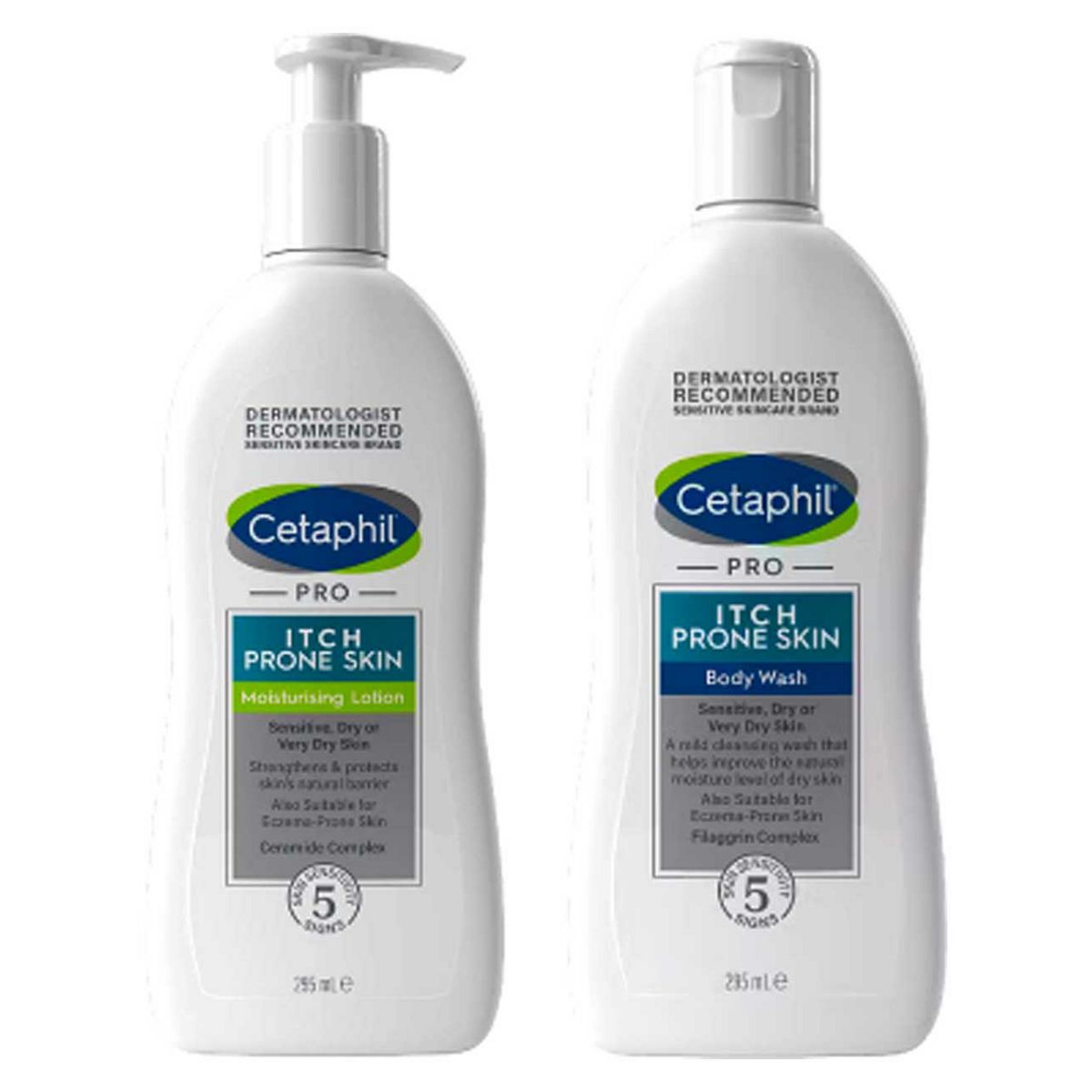 Cetaphil Itch Control Bundle: Body Wash + Moisturising Lotion For Itch-Prone Skin