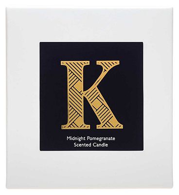 Landon Tyler Alphabet Candle - Letter K - Midnight Pomegranate 140g